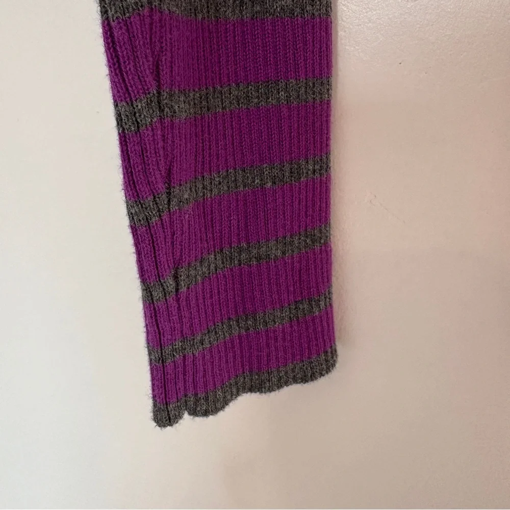 Ralph Lauren Purple and Gray Striped Knit Sweater - Picture 5 of 7